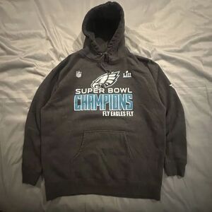 Philadelphia Eagles Super Bowl Hoodie Mens XL Gray Independent Brand Fanatics